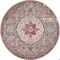 Homeroots 8 ft. Round Gray & Pink Medallion Area Rug 385525 - alternate 1